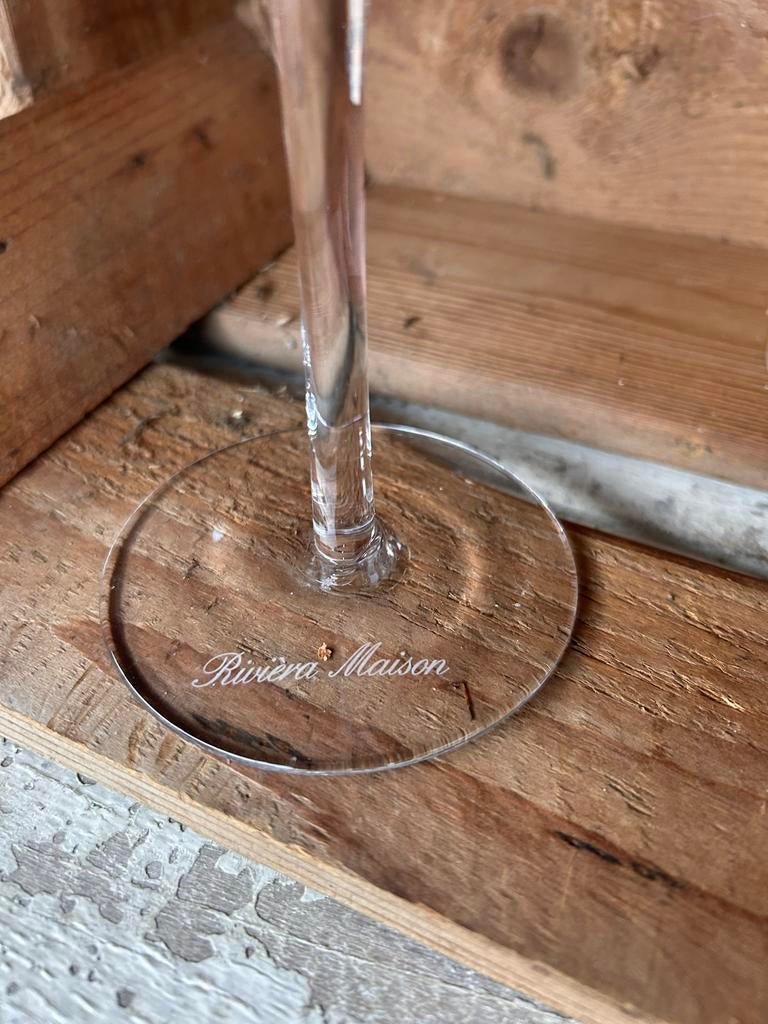 Riviera Maison Wijn Glazen - Set van 2, ., Ophalen of Verzenden, Zo goed als nieuw, .