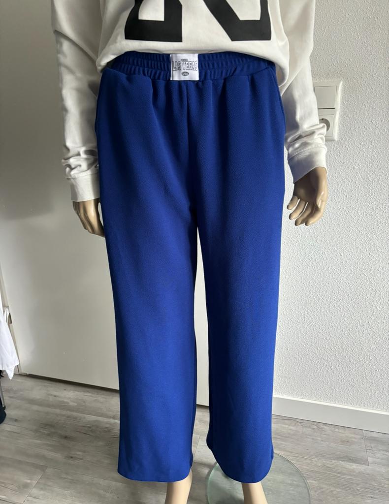 Shein kobalt blauw wide leg broek maat S, Kleding | Dames, Broeken en Pantalons, Zo goed als nieuw, Maat 36 (S), Lang, Verzenden