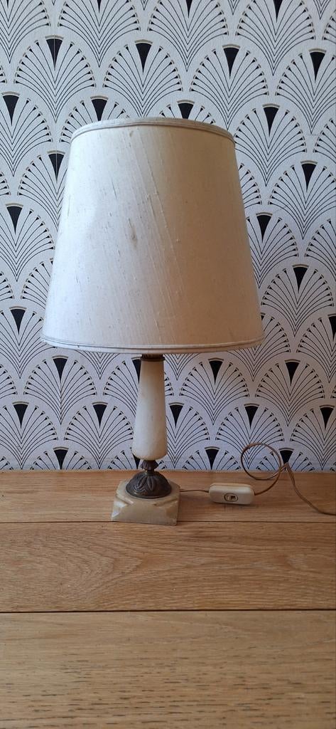 Vintage tafellamp met marmeren voet, Ophalen