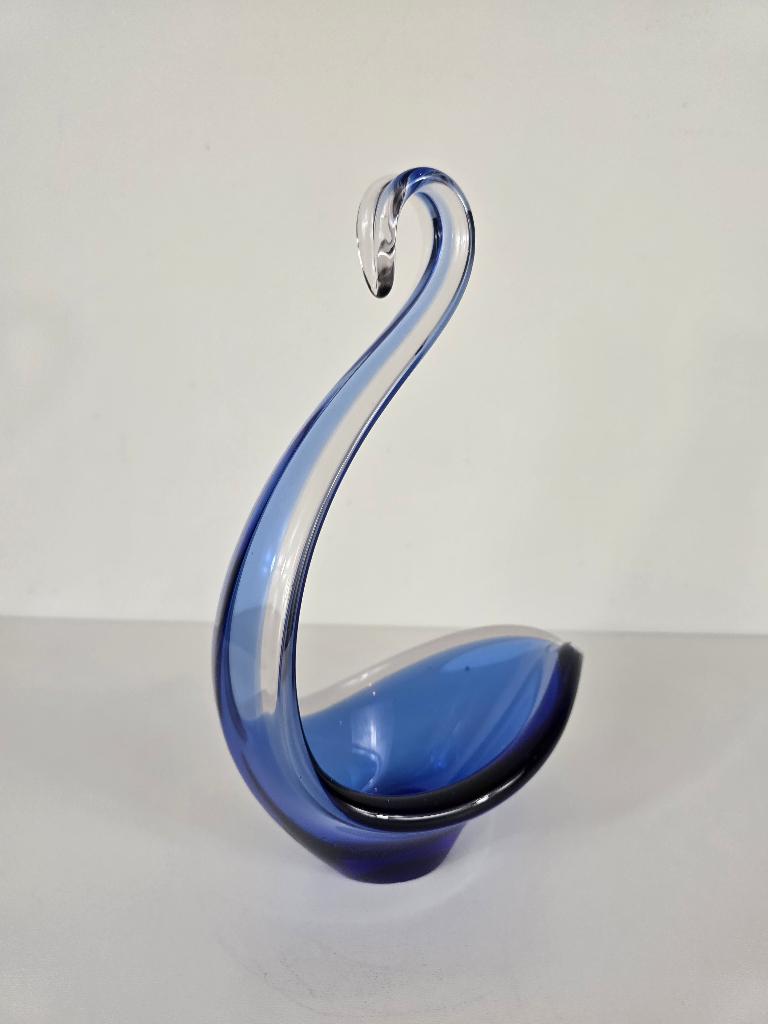 Maruno (stijl) schaal zwaan, glas, Italië, midden 20e eeuw, Ophalen of Verzenden