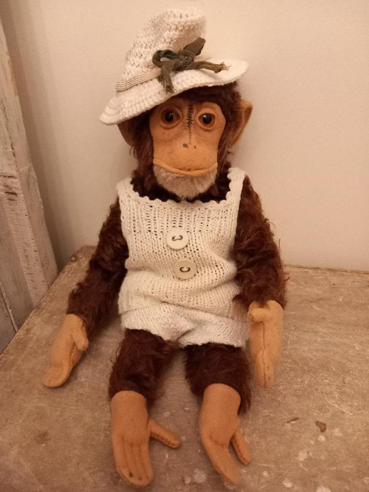 Vintage poppen apen kleertjes 3 delig  jaren 50, Verzamelen, Poppen, Gebruikt, Kleertjes, Ophalen of Verzenden