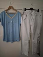 jeans broek miss e + shirt made in italy maat 46, Blauw, Maat 46/48 (XL) of groter, Ophalen of Verzenden, Zo goed als nieuw