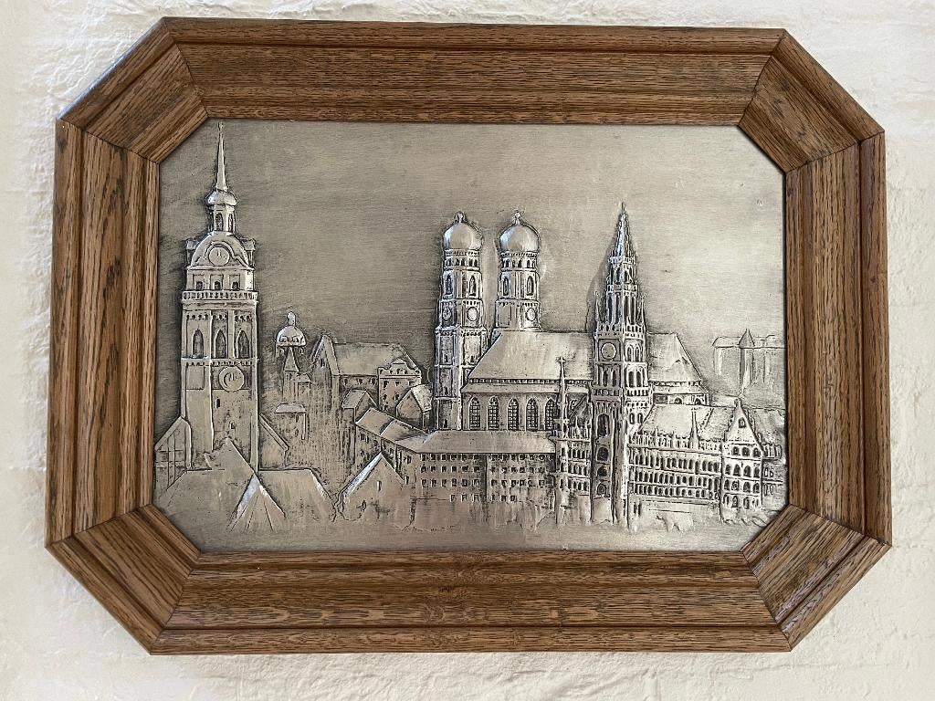 München reliëf: Handwerkliche Kunst Gebr. Kupfer, Antiek en Kunst, Ophalen of Verzenden