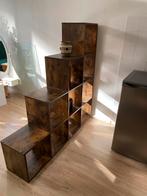 Roomdivider donkerhout met tien vakken, Ophalen, Gebruikt