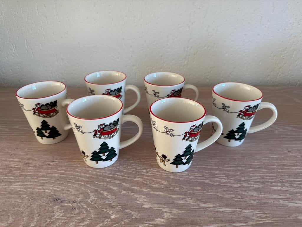 Wedgwood Mason’s Christmas Village, 6 nieuwe bekers, Antiek en Kunst, Ophalen of Verzenden