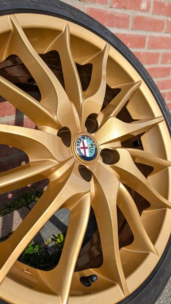 Alfa Romeo MiTo velgen 18 inch 4x98 Porsche Aurum Goud zomer, Ophalen, 18 inch, Banden en Velgen, Personenwagen