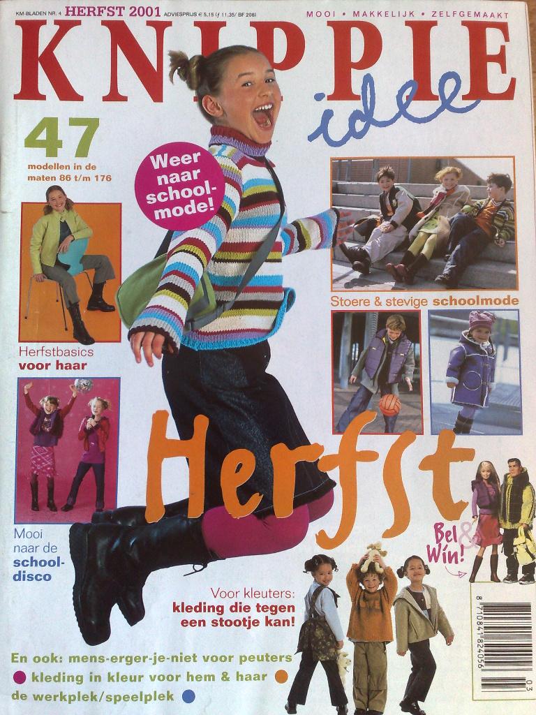 Knippie herfst 2001 , maten 86 t/m 176, Hobby en Vrije tijd, Kledingpatronen, Verzenden, Gebruikt, Kind, Knippie