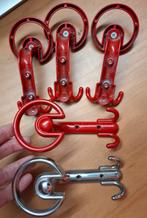 Kapstokhaken vintage, rood of chroom, Wandhaken, Ophalen of Verzenden, Zo goed als nieuw, Minder dan 100 cm
