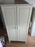 Witte computer kast met deuren, Ophalen of Verzenden, Zo goed als nieuw, Grenenhout, Klassiek