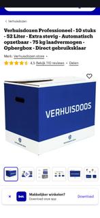 Verhuisdozen te koop, Ophalen, Doos, 40 tot 60 cm, Opvouwbaar