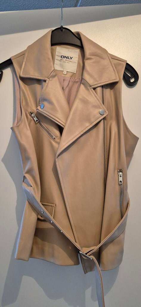 Beige gilet leer Only maat L
Leerlook, Only, Beige, Maat 42/44 (L), Ophalen of Verzenden