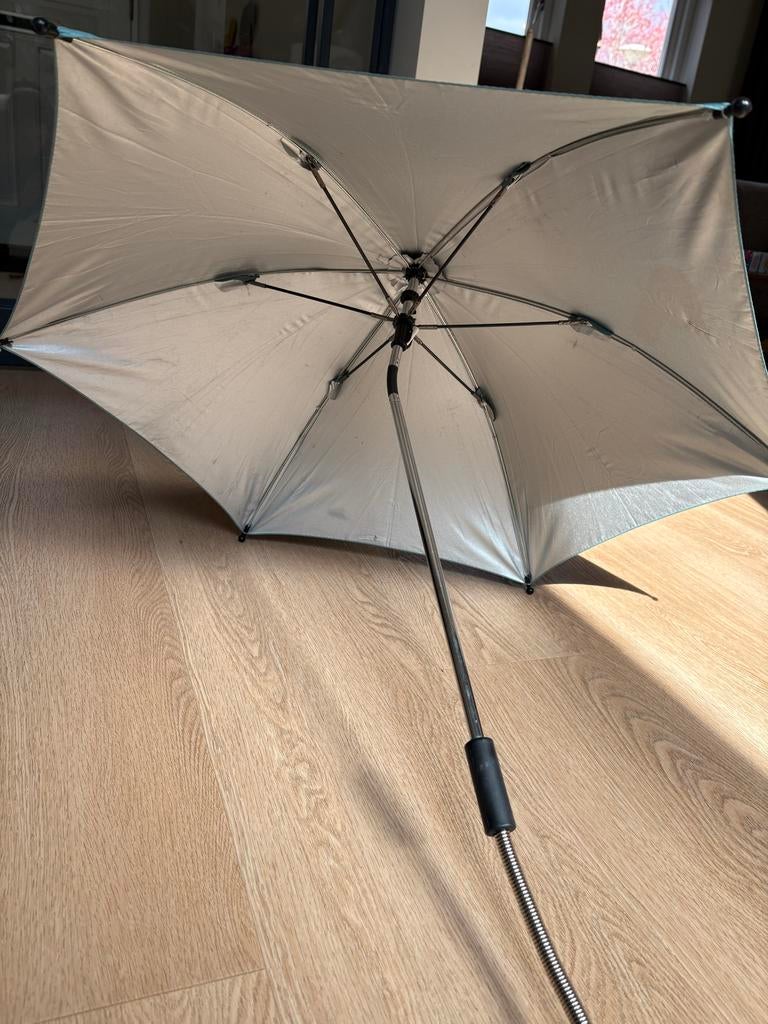 Parasol voor kinderwagen - Blauw/Grijs, Ophalen, Zo goed als nieuw