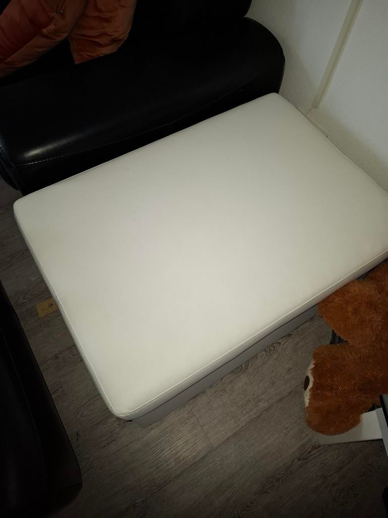 Hocker wit, Ophalen, Eenpersoons, Wit