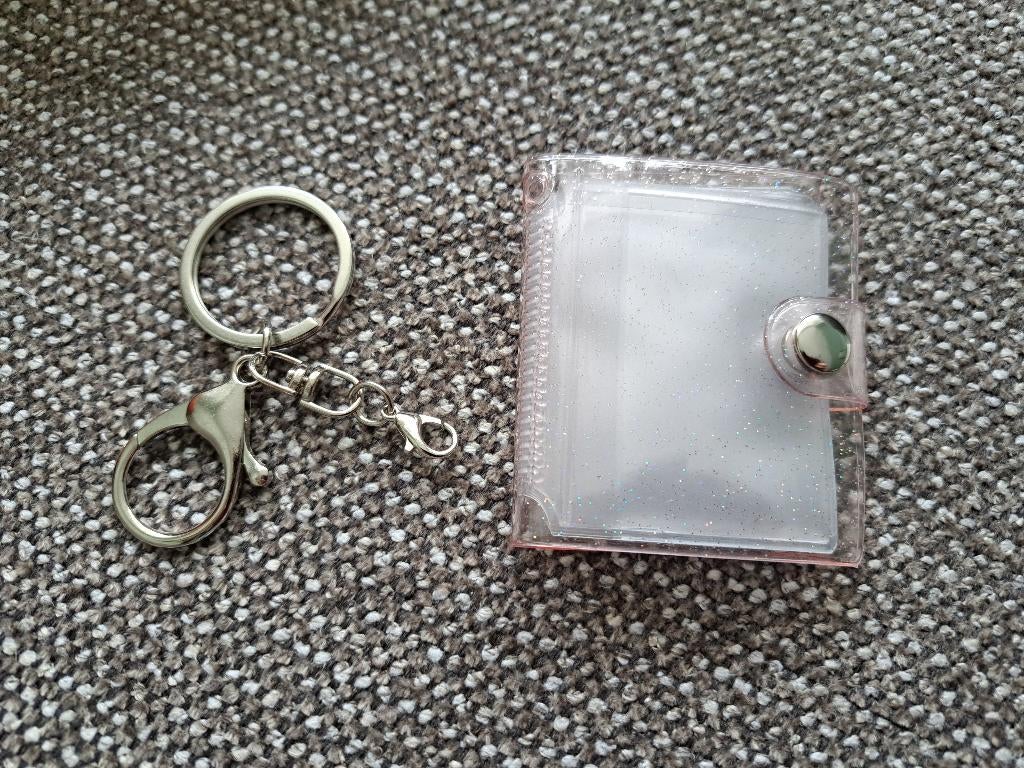 Roze sleutelhanger mini fotoalbum insteekhoezen voor foto, Audio, Tv en Foto, Fotoalbums en Accessoires, Ophalen of Verzenden