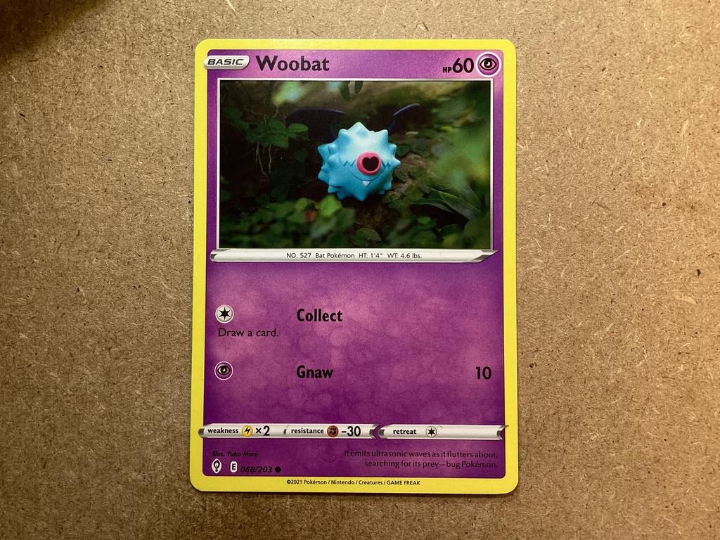 1x Woobat [EVS 068/203] (Excellent), Ophalen of Verzenden, Zo goed als nieuw, Losse kaart