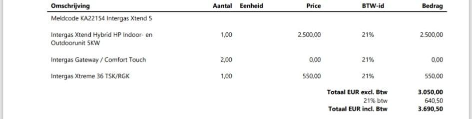 Intergas Xtend Hybride Warmtepomp Set met Controller, Witgoed en Apparatuur, Airco's, Ophalen, Nieuw, Verwarmen, Afstandsbediening