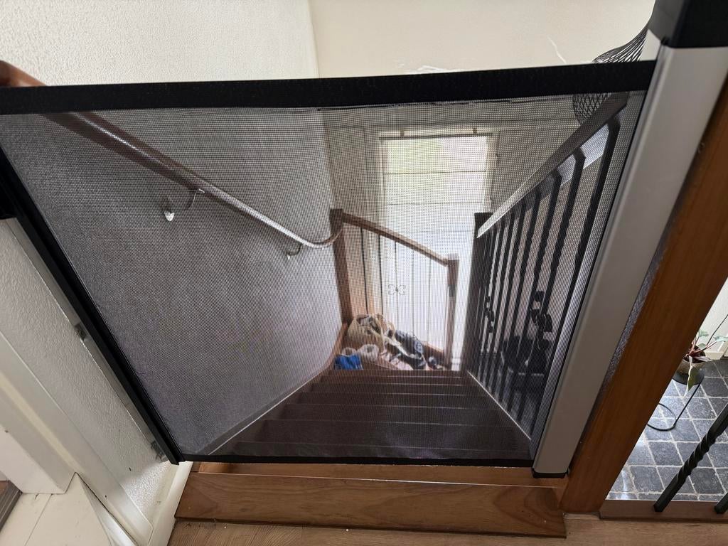 Kiddy guard oprolbaar veiligheidshekje, Overige materialen, Gebruikt, Ophalen of Verzenden, 100 tot 115 cm