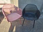 6 tuinstoelen zwart + oud roze, Tuin en Terras, Tuinstoelen, Ophalen, Zo goed als nieuw, Kunststof