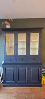 Buffet/vitrine kast landelijke stijl, Ophalen, Gebruikt, 100 tot 150 cm, 200 cm of meer