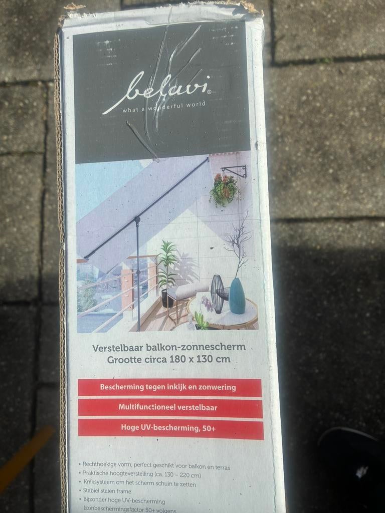 Balkon zonnescherm, Ophalen of Verzenden, Zo goed als nieuw, 50 tot 100 cm, Minder dan 100 cm
