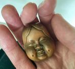 Netsuke - antiek - Japans - gesigneerd - Okame, Ophalen of Verzenden