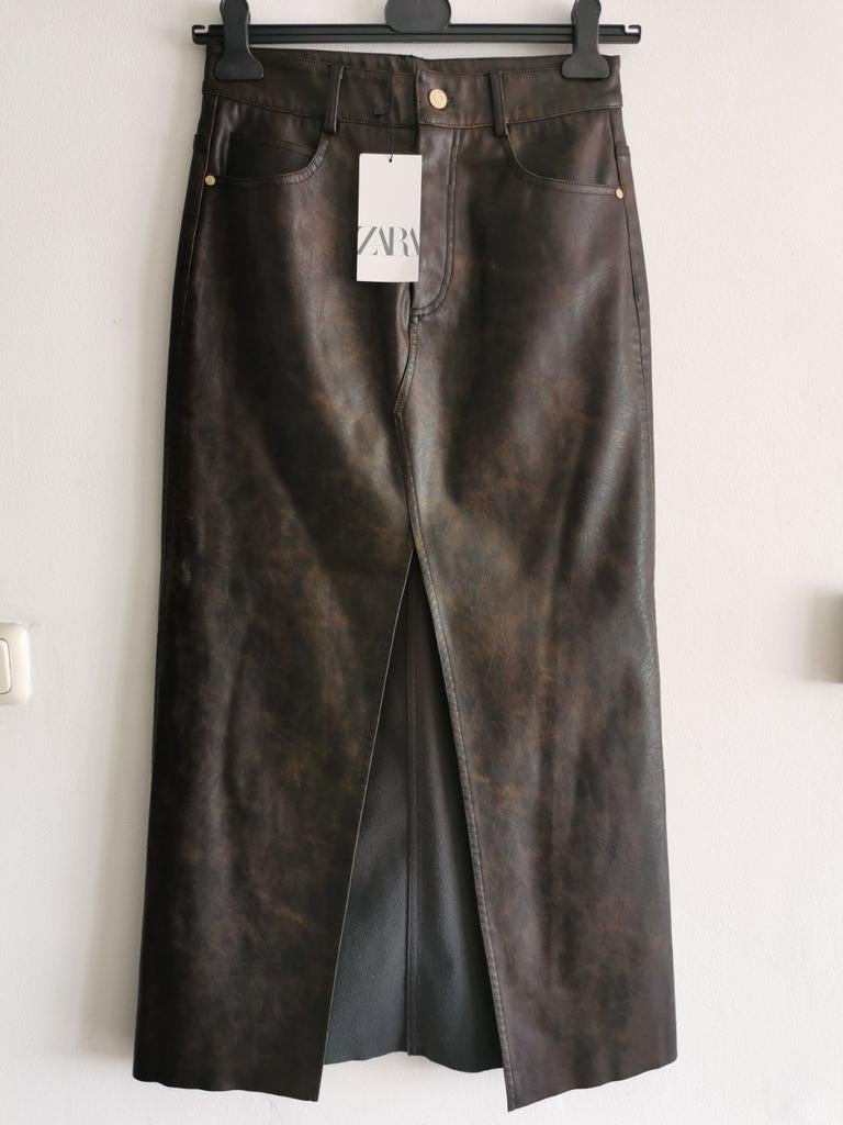 ZARA kunstleer rok mt. M, Maat 38/40 (M), Bruin, Verzenden, Zara