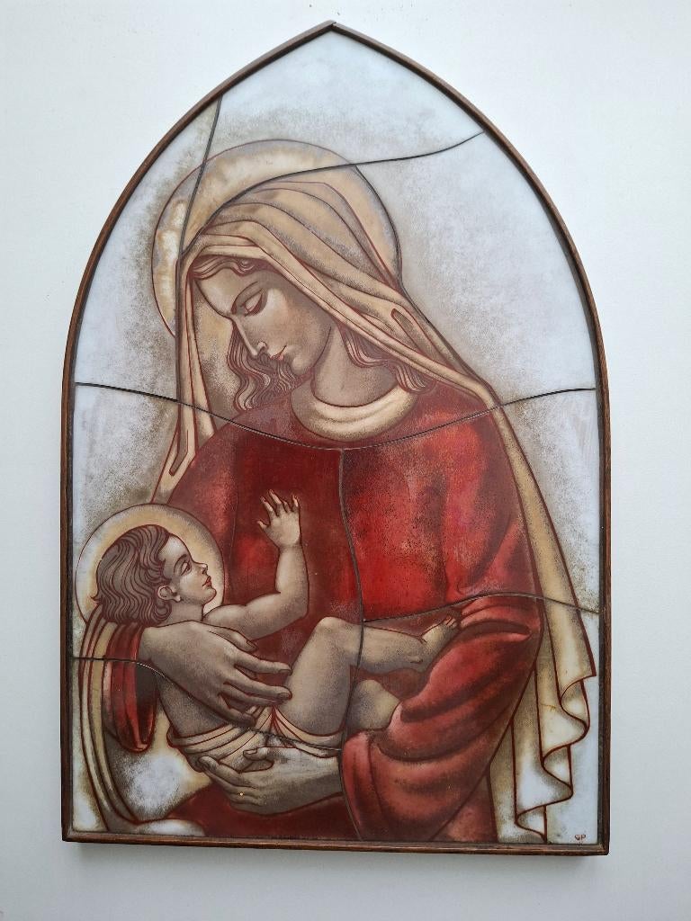 Religieuze Kunst Moeder Maria met kindje Jezus, Ophalen