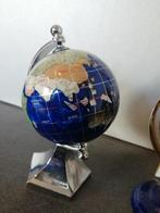 3 X LAPIS LAZULI STIJL GEMSTONE EDELSTENEN GLOBE TOPSTAAT, Lapis lazuli, Ophalen of Verzenden, Zo goed als nieuw, Interactief