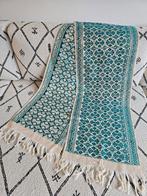 Vintage selendang Bali groen wit sjaal lang Indonesie Indie, Ophalen of Verzenden