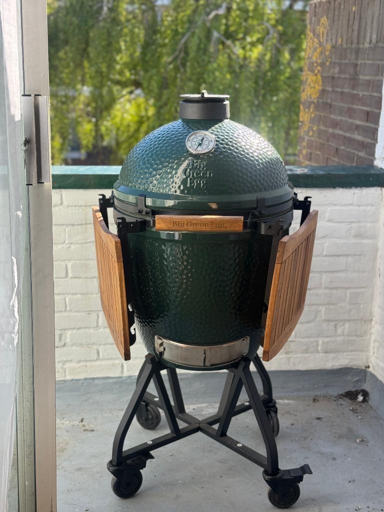 Big Green Egg Large – Compleet & Zo goed als nieuw, Ophalen, Zo goed als nieuw, Big Green Egg