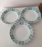 (T) Set 3 diepe borden. Vineleaf porselein. Ø 20 cm., Huis en Inrichting, Keuken | Servies, Ophalen of Verzenden, Nieuw, Porselein