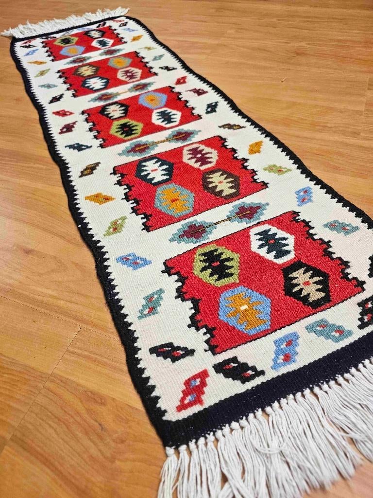 Kleurrijke Kelim Loper 90/29 cm, Minder dan 50 cm, Gebruikt, 50 tot 100 cm, Etten-Leur