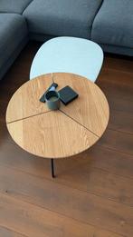 Moderne salontafel met marmeren blad en bijzettafel, Ophalen, Gebruikt, Overige materialen, 100 tot 150 cm