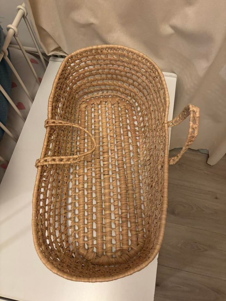 Rieten poppenmand mozesmand voor pop, Ophalen, Gebruikt, Babypop