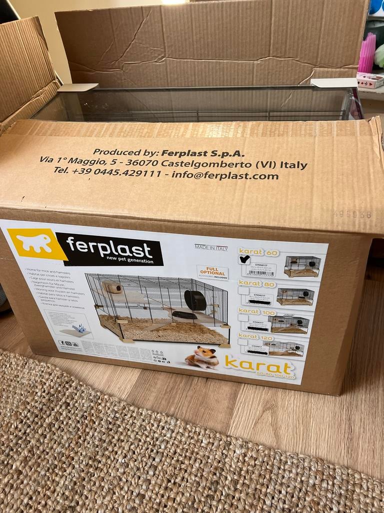 Ferplast Hamster kooi, Kooi, Minder dan 75 cm, Zo goed als nieuw, Hamster