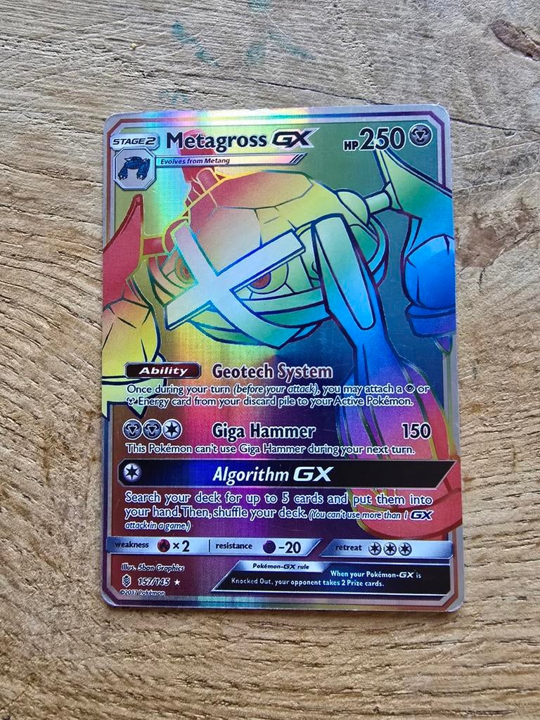 Metagross GX, Ophalen of Verzenden, Gebruikt, Losse kaart