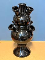 Grote zwarte tulpenvaas - 51 cm, 50 tot 75 cm, Zwart, Aardewerk of Porselein, Ophalen of Verzenden