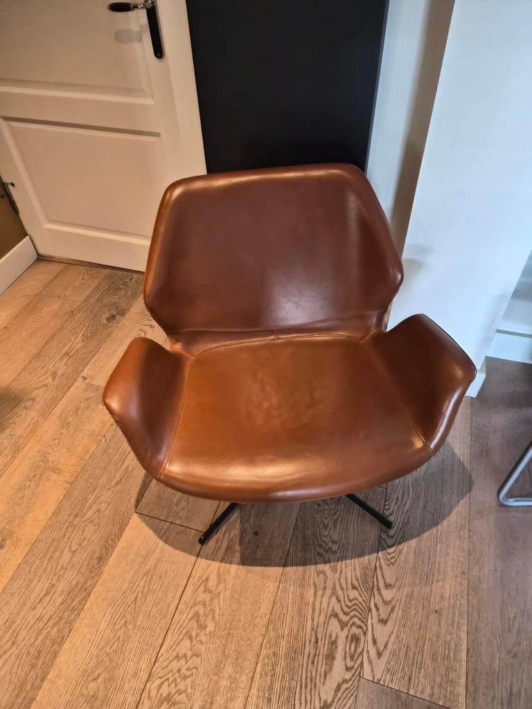 Loungechair van Zuiver, Gebruikt, Bruin, Ophalen of Verzenden, Leer