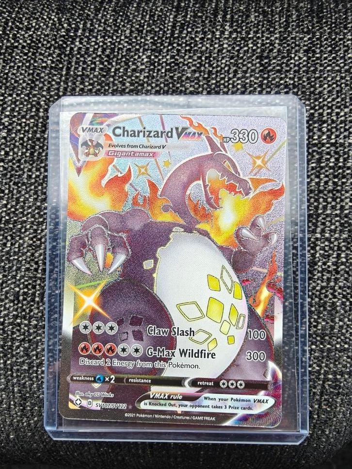 Charizard VMAX SV107/SV122 Pack Fresh, Hobby en Vrije tijd, Verzamelkaartspellen | Pokémon, Nieuw, Losse kaart, Foil, Ophalen of Verzenden