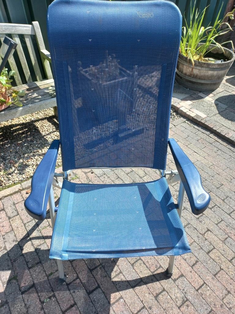 cespo campingstoel blauw xl deluxe brede zitting, Ophalen, Campingstoel