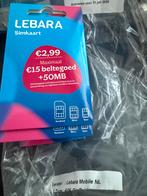 Lebara simkaart prepaid - €15 beltegoed + 50 mb, Verzenden, Zo goed als nieuw, Overige providers