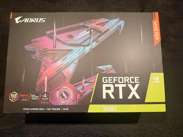 AORUS gigabyte GeForce RTX 3080 Master 10G Rev 2.0, Computers en Software, Videokaarten, Gebruikt, Nvidia, PCI-Express 4.0, GDDR6