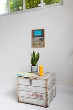 Vintage Scheepskist Hutkoffer Wit Geschilderd Tonvormig, Ophalen, Minder dan 50 cm, Gebruikt, 50 tot 100 cm