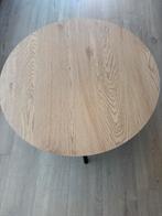 Ronde salontafel JYSK – houtlook / zwart, Ophalen, 50 tot 100 cm, Rond, Zo goed als nieuw