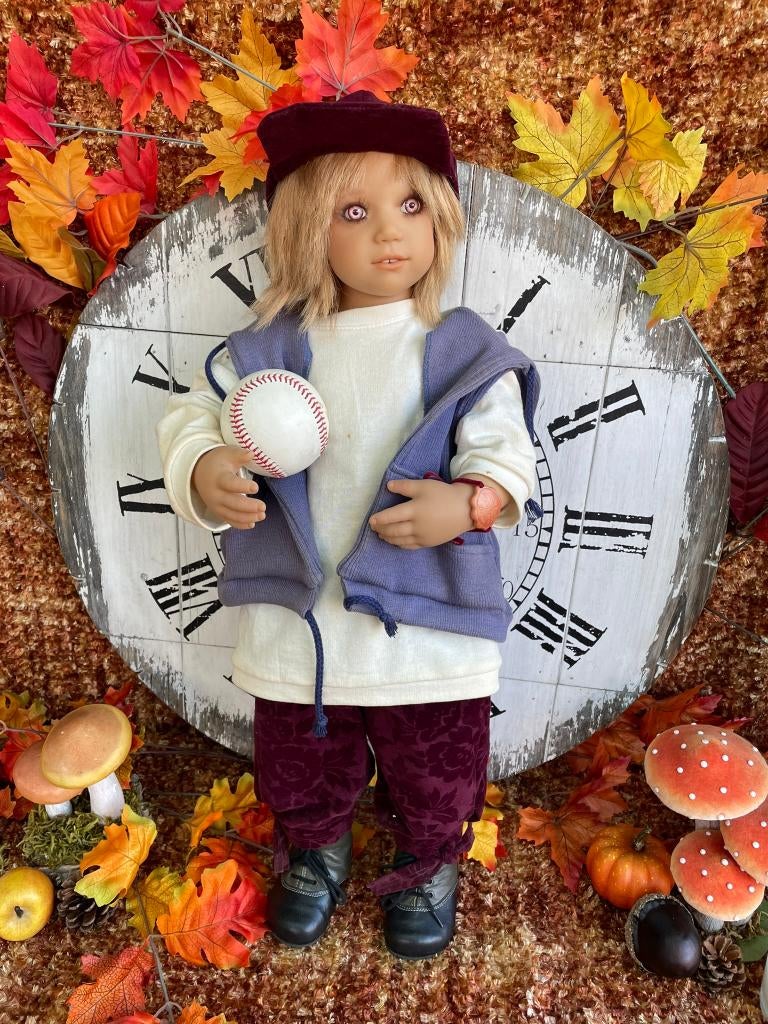 1998 Annette Himstedt Oskar, 65 cm lim ed., Verzamelen, Poppen, Ophalen of Verzenden, Levensecht of Reborn, Pop, Nvt