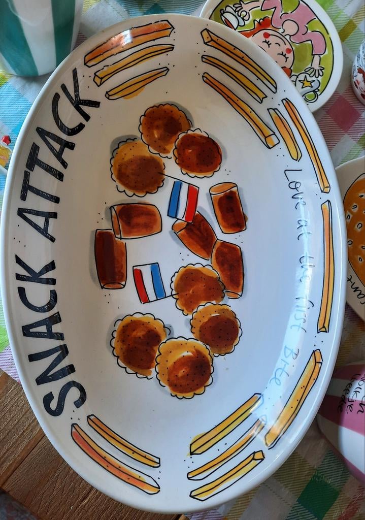 Blond Amsterdam Snack Attack schaal - Nieuw, Huis en Inrichting, Porselein of Keramiek, Schaal, Nieuw, Ophalen of Verzenden