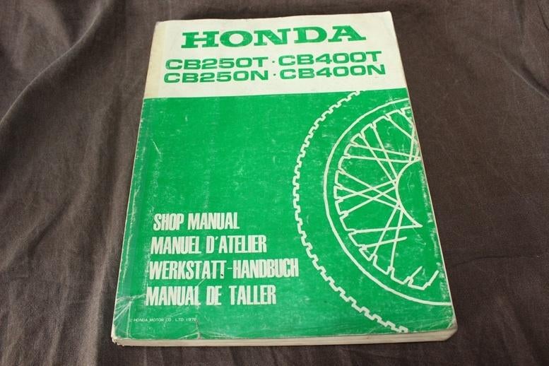 Honda CB250T CB400T 250N 400N 1978 motorcycle shop manual, Ophalen of Verzenden, Honda