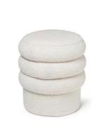 Leuke teddy poef / hocker van karwei, Minder dan 50 cm, Rond, Ophalen of Verzenden, Zo goed als nieuw