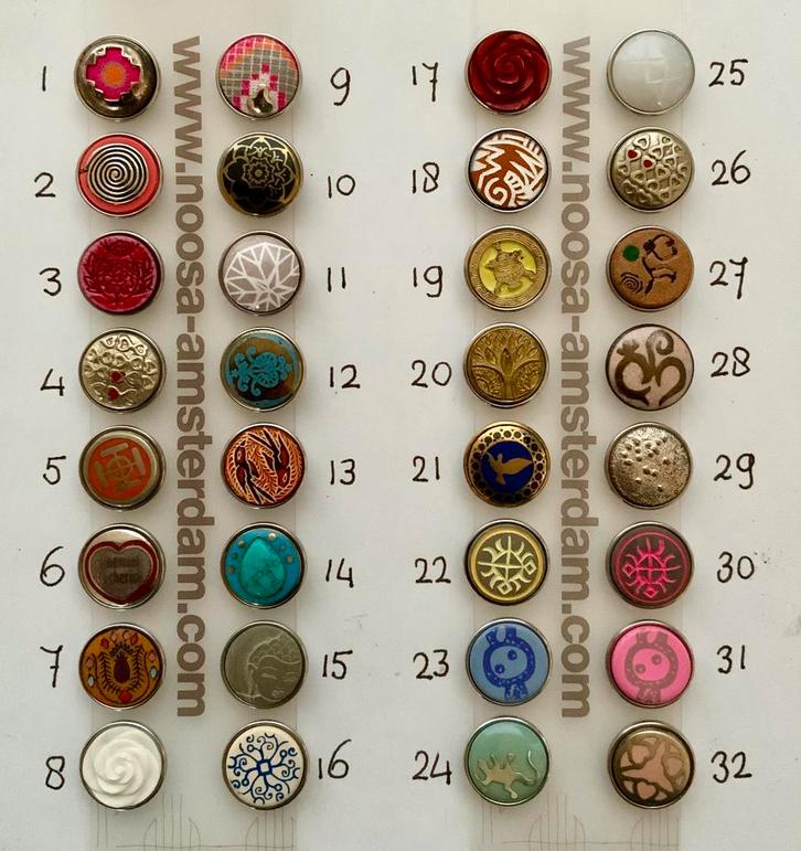 Noosa chunks: 3 of meer GEEN VERZENDKOSTEN, Sieraden, Tassen en Uiterlijk, Bedels, Zo goed als nieuw, Overige merken, Overige materialen