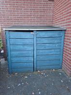 Houten container ombouw met bitumen afwerking, Ophalen